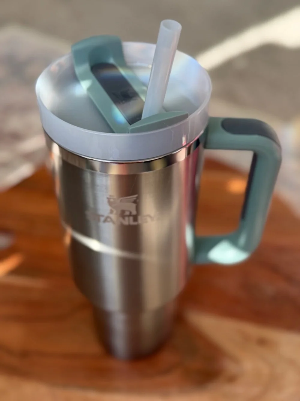 Stanley Stainless Steel Travel Tumbler with Mint Accents - Picture 3 of 16